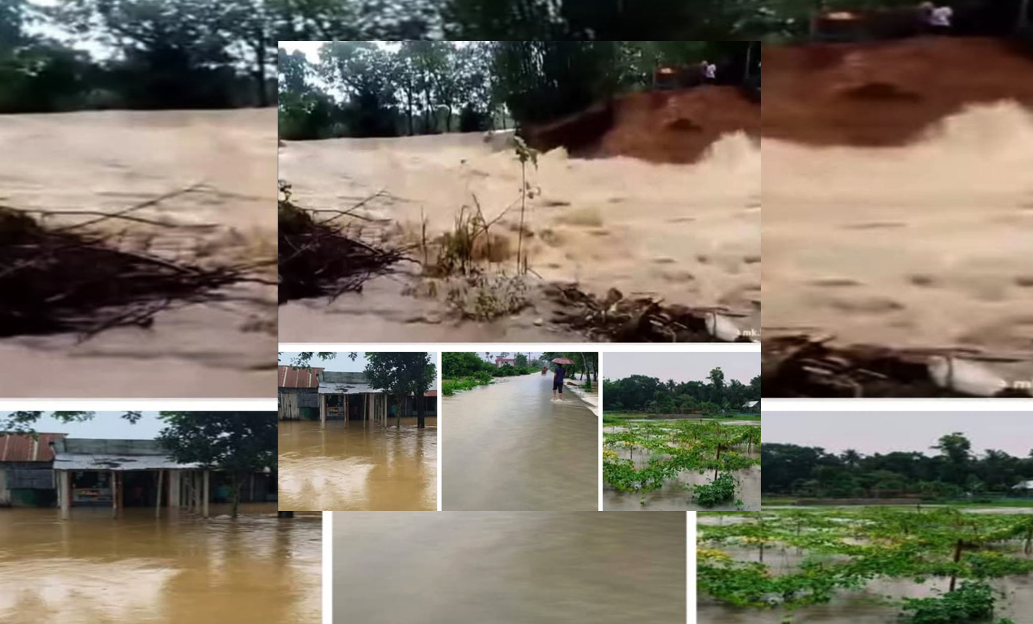 আখাউড়ায় বাড়ছে জলাবদ্ধতা, পানিবন্দি ৪৫০টিরও বেশি পরিবার পরিবার।