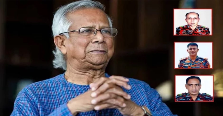 অগ্নিকাণ্ডে ৩ ফায়ার ফাইটারসহ ৪ জনের মৃত্যুতে প্রধান উপদেষ্টার শোক