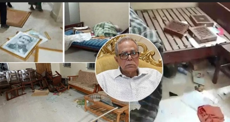 মিঠামইনে সাবেক রাষ্ট্রপতি আবদুল হামিদের বাড়িতে দুর্বৃত্তদের হামলা ও ভাঙচুর