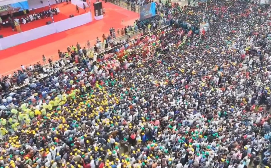 সিলেটে বিএনপির নির্বাচনী জনসভা শুরু, নেতা-কর্মীদের ঢল